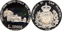 Продать Подарочные монеты Сан-Марино 50-летие команды Феррари 1998 Серебро
