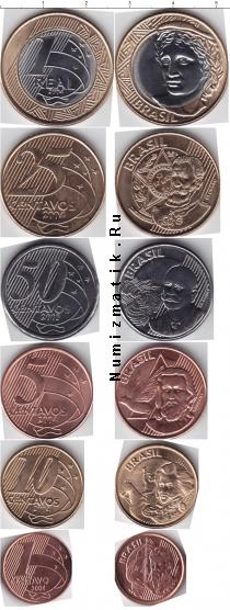 Продать Наборы монет Бразилия Бразилия 2002-2004 0 