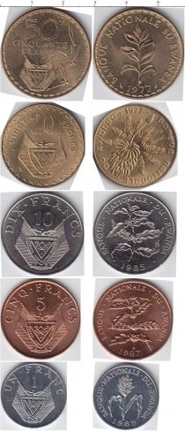 Продать Наборы монет Руанда Руанда 1977-1987 0 