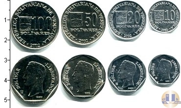 Продать Наборы монет Венесуэла Венесуэла 2002 0 Медно-никель
