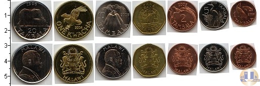 Продать Наборы монет Малави Малави 1996-2004 0 