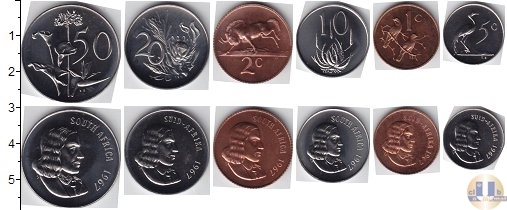 Продать Наборы монет ЮАР ЮАР 1967 0 
