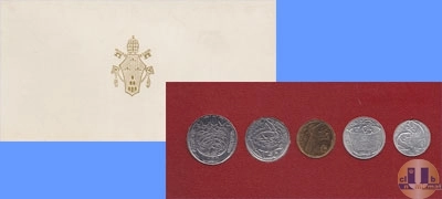 Продать Подарочные монеты Ватикан Набор монет 1975 года 1975 Серебро