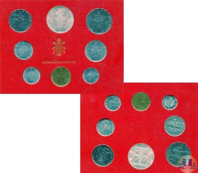 Продать Подарочные монеты Ватикан Набор монет 1977 года 1977 