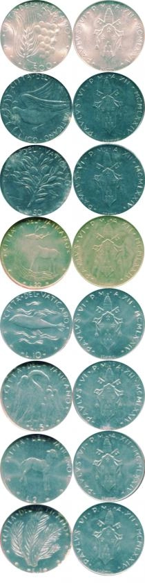 Продать Подарочные монеты Ватикан Набор монет 1974 года 1974 