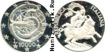 Продать Подарочные монеты Италия 40-летие конференции в Мессине 1995 Серебро