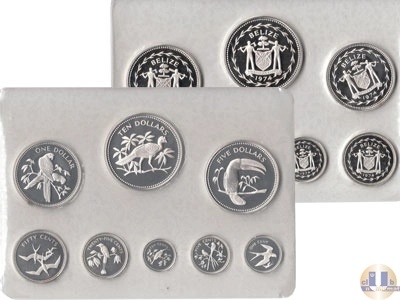 Продать Подарочные монеты Белиз Набор proof-монет 1975 года 1975 