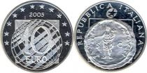 Продать Подарочные монеты Италия Мир и свобода в Европе 2005 Серебро