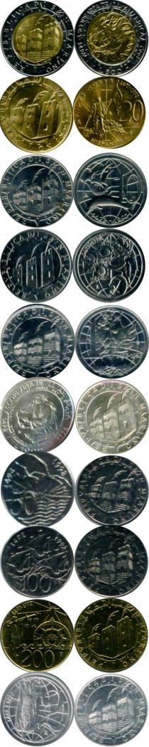 Продать Подарочные монеты Сан-Марино Регулярный выпуск 1992 года 1992 