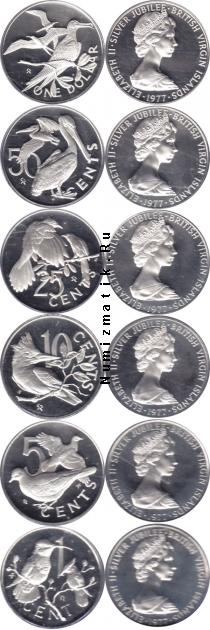 Продать Подарочные монеты Виргинские острова Пруф выпуск 1977 года 1977 Серебро