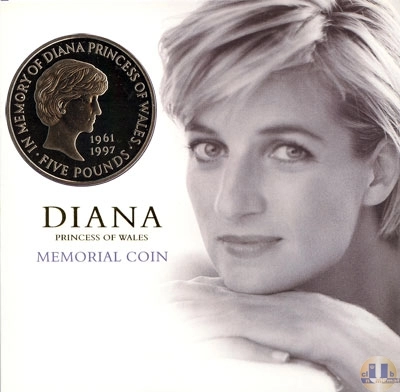 Продать Подарочные монеты Великобритания Леди Диана 1999 Медно-никель