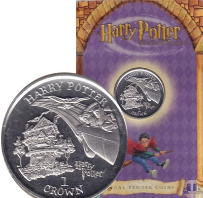 Продать Подарочные монеты Остров Мэн Гарри Поттер 2002 Медно-никель