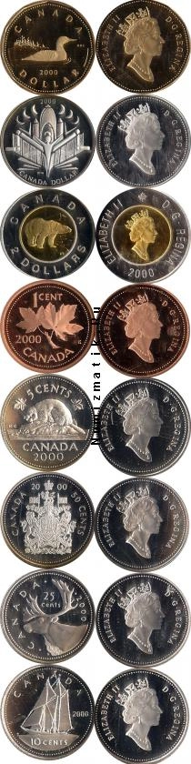 Продать Подарочные монеты Канада Выпуск 2000 года 2000 