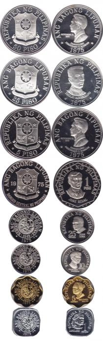 Продать Подарочные монеты Филиппины Набор proof-монет 1975 года 1975 