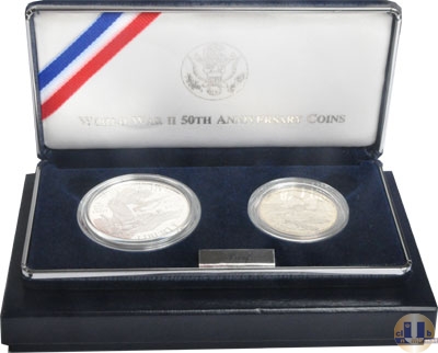 Продать Подарочные монеты США 50-летие окончания II Мировой войны 1995 Серебро