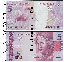 Продать Банкноты Бразилия 5 реалов 1994 