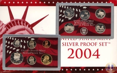 Продать Подарочные монеты США Набор монет 2004 года в качестве proof 2004 