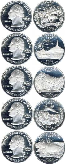 Продать Подарочные монеты США Серебряные четвертаки 2006 года 2006 Серебро