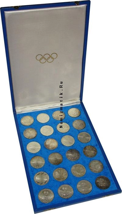 Продать Подарочные монеты ФРГ Олимпийские игры в Мюнхене 1972 Серебро