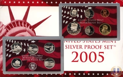 Продать Подарочные монеты США Набор монет 2005 года в качестве proof 2005 