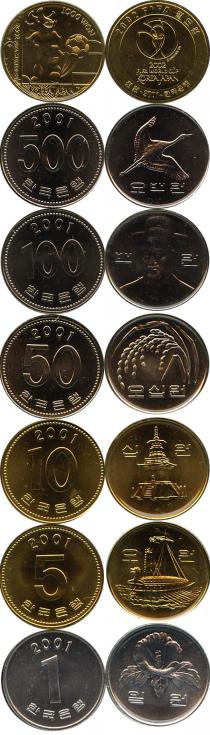 Продать Подарочные монеты Южная Корея Чемпионат мира по футболу 2002 2001 