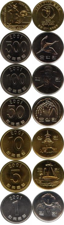 Продать Подарочные монеты Южная Корея Чемпионат мира по футболу 2002 2001 