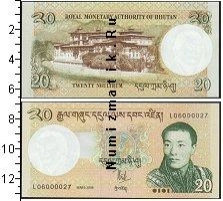 Продать Банкноты Бутан 20 нгултрум 2006 