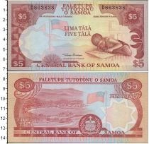 Продать Банкноты Самоа 5 тала 1986 