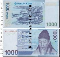 Продать Банкноты Южная Корея 1000 вон 1983 