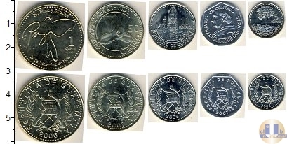 Продать Наборы монет Гватемала Гватемала 2006-2007 0 Медно-никель