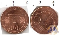Продать Монеты Мальта 5 евроцентов 2008 сталь с медным покрытием