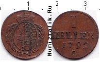 Продать Монеты Саксония 1 хеллер 1781 Медь