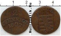 Продать Монеты Саксен-Веймар-Эйзенах 2 пфеннига 1807 Медь