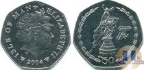 Продать Монеты Остров Мэн 50 пенсов 2004 Медно-никель