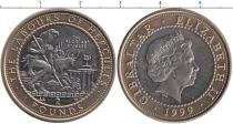 Продать Монеты Гибралтар 2 фунта 1999 Биметалл