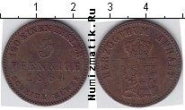 Продать Монеты Анхальт-Бернбург 3 пфеннига 1864 Медь