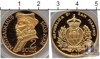 Продать Монеты Сан-Марино 2 скуди 2003 Золото