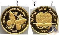 Продать Монеты Папуа-Новая Гвинея 20 кин 1998 Золото