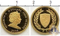 Продать Монеты Острова Кука 10 долларов 2005 Золото