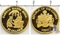 Продать Монеты Гамбия 50 даласи 1997 Золото