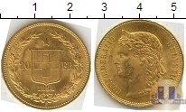 Продать Монеты Швейцария 20 франков 1894 Золото