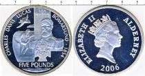 Продать Монеты Олдерни 5 фунтов 2006 Серебро
