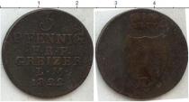 Продать Монеты Рейсс 3 крейцера 1822 Медь