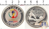 Продать Монеты Южная Корея 10000 вон 2002 Серебро