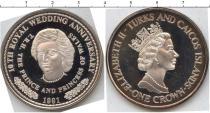 Продать Монеты Теркc и Кайкос 1 крона 1991 Серебро