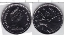 Продать Монеты Канада 25 центов 1987 Никель