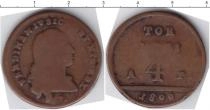Продать Монеты Сицилия 4 торнеси 1800 Медь