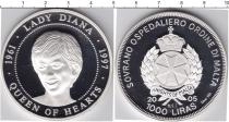 Продать Монеты Мальтийский орден 1000 лир 2005 Серебро