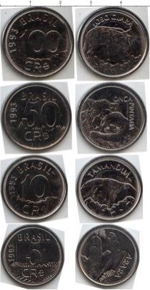Продать Наборы монет Бразилия Бразилия 1993-1994 0 Медно-никель
