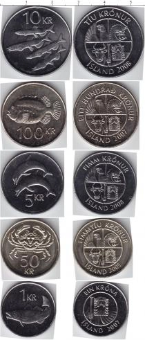 Продать Наборы монет Исландия Исландия 2005-2008 0 